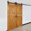 Best price offer wood door double K type interior barn door sliding door for house